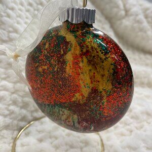 Hand Painted Glass Ornament- Large
